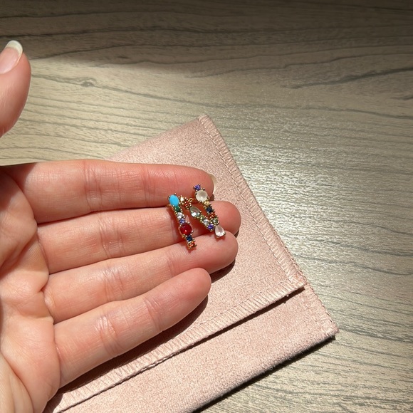 Sophie Crown “N” jeweled necklace - Picture 2 of 3